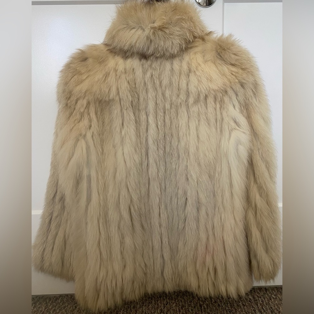 Saga Fox Fur Superb Quality Ranched Fox Quarter Length Coat Evening Coat.